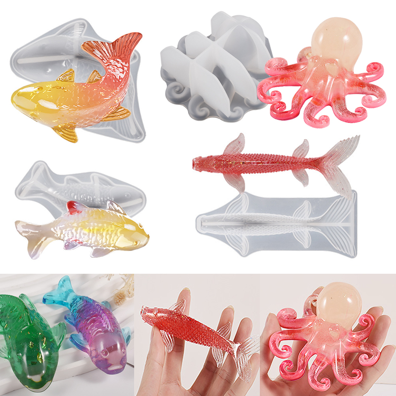 Marine Aquarium Tanks - 3D Koi Balık Şekilli Epoksi Reçine