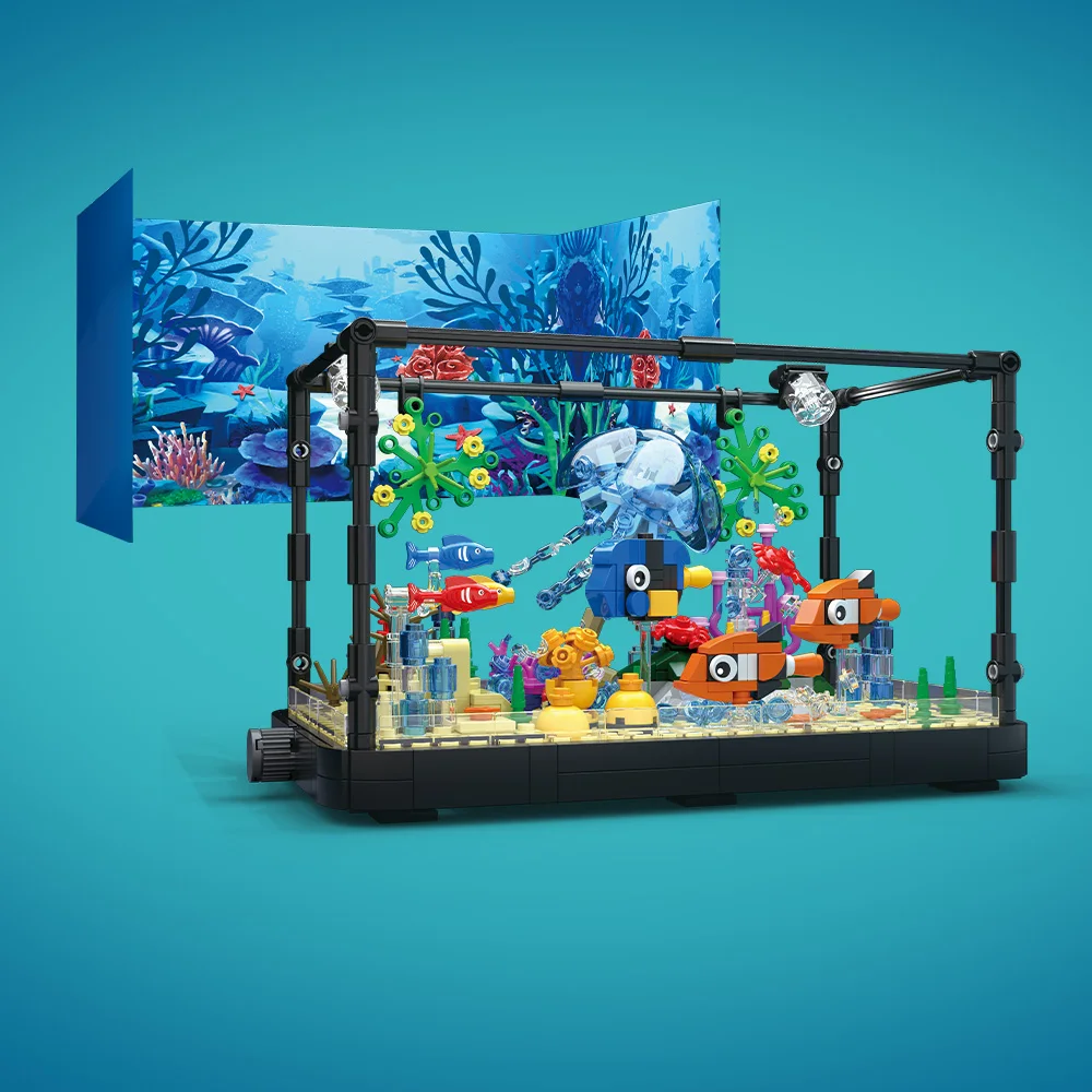 Işıklı Balık Tankı Yapım Blokl - Marine Aquarium Home incelemesi ve fiyatı
