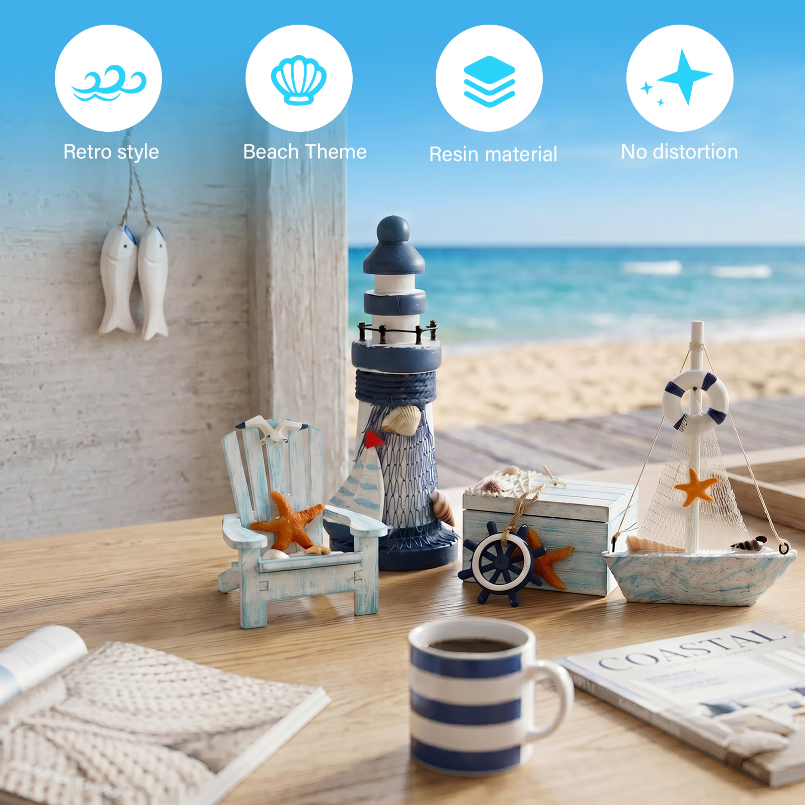 7 adet Mini Denizcilik Tarzı A - Marine Aquarium Home incelemesi ve fiyatı